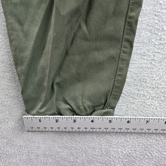Vince Women Pants Medium Green Cropped Drawstring Pockets High Rise 22 in Inseam - Picture 6 of 12